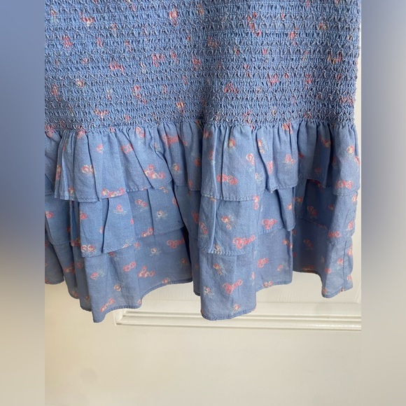 Loveshackfancy X Revolve Aveline Mini Dress in Blue Baby Pomme - Picture 14 of 15